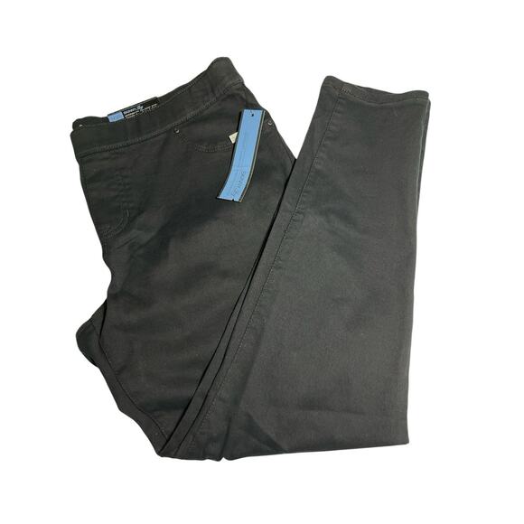 Apt. 9 Modern Fit Skinny Leg Denim Jeans Women's 16P Petite Black Mid Rise Pants - Picture 3 of 11